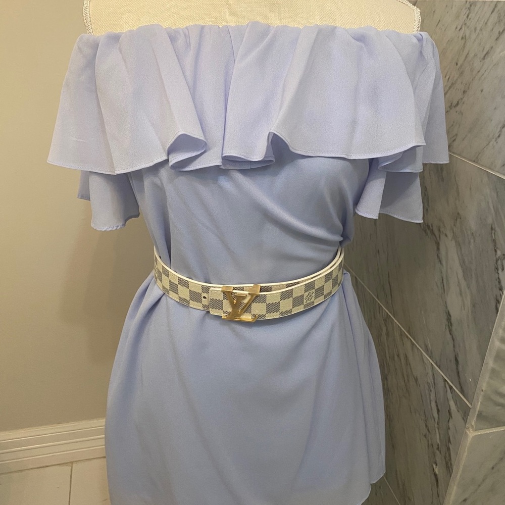 Blue Strapless Dress